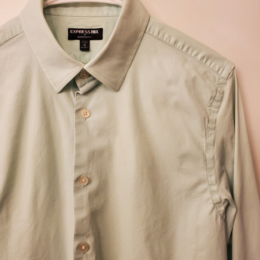 Express Men’s Light Green Shirt